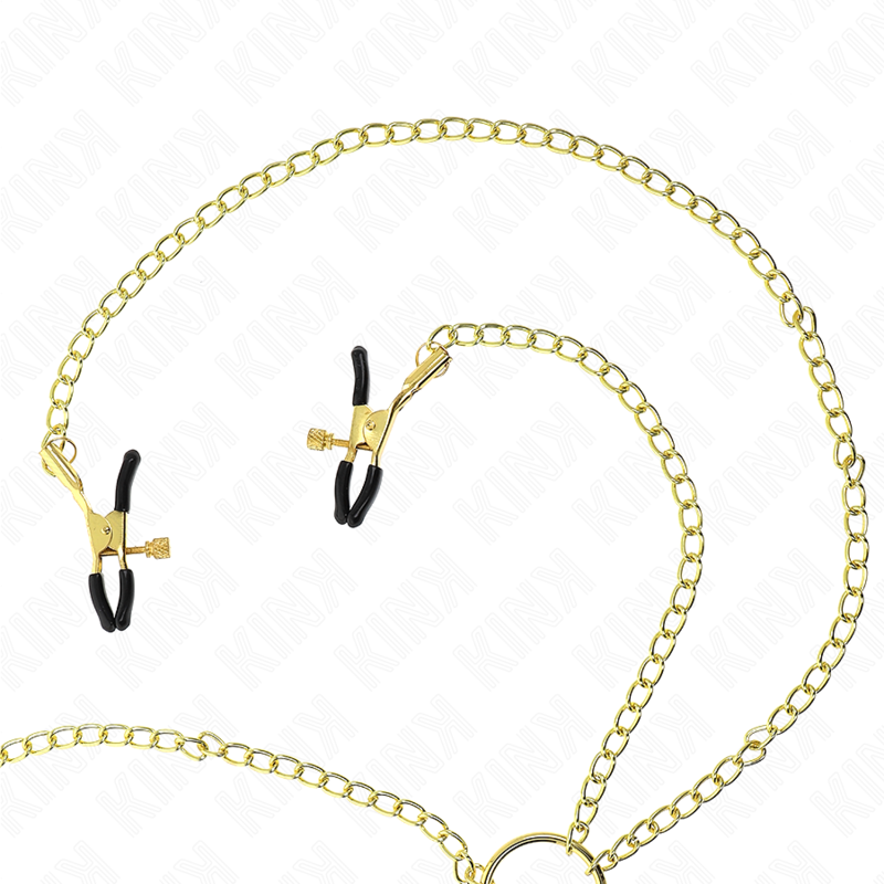 KINK - 4 ADJUSTABLE GOLD TAMPON AND CLITO CLAMPS