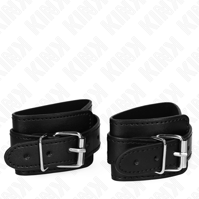 KINK - DUNGEON BLACK LOCKING WRIST CUSHIONS ADJUSTABLE 21-28 CM X 5.5 CM