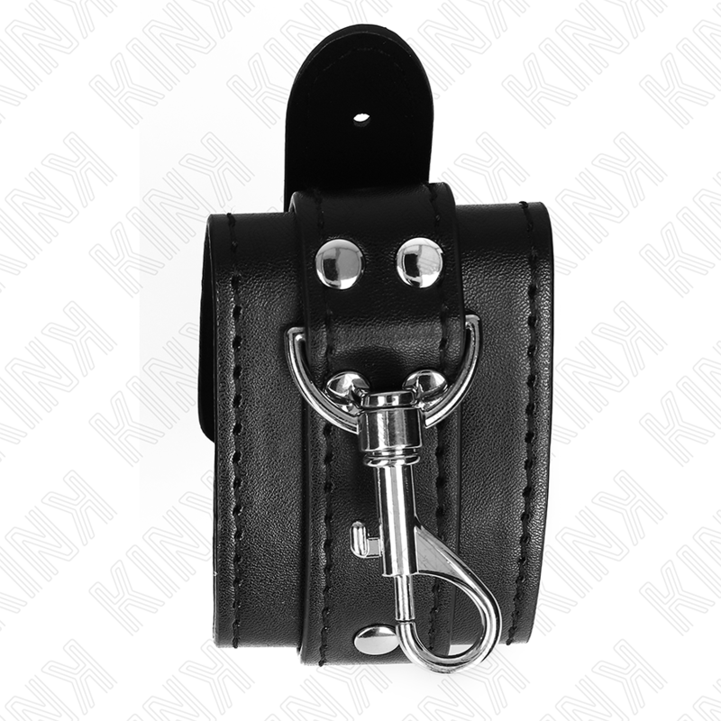 KINK - DUNGEON BLACK LOCKING WRIST CUSHIONS ADJUSTABLE 21-28 CM X 5.5 CM