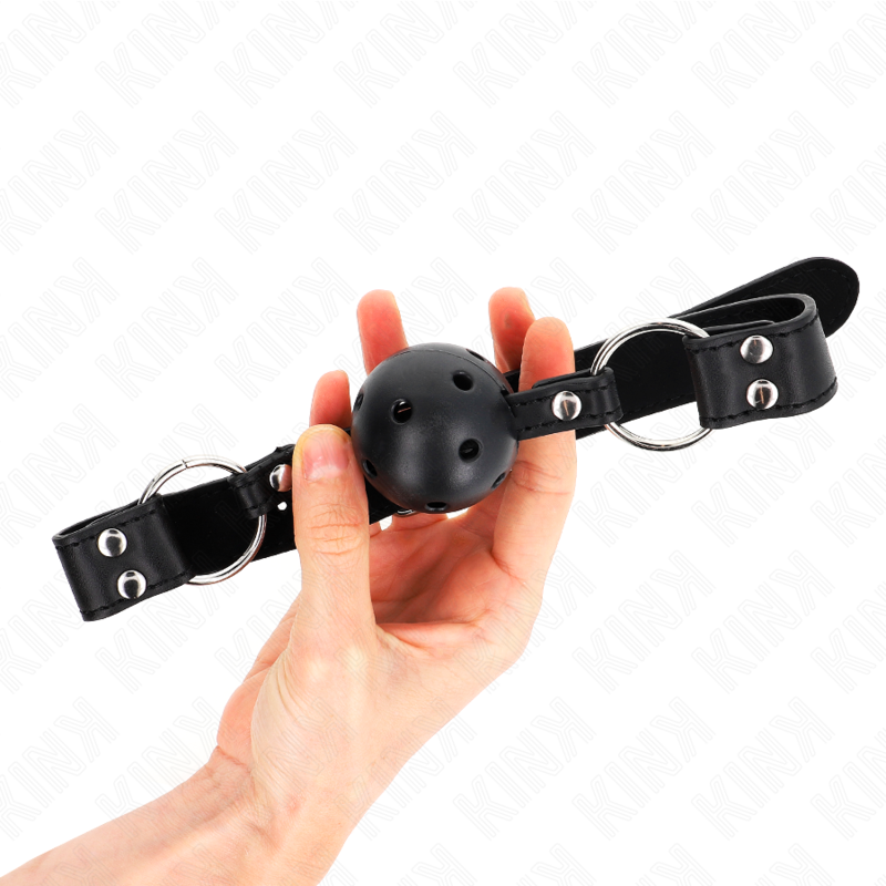 KINK - 4 CM BREATHABLE STICK WITH DOUBLE RIVET MODEL 1 BLACK 62.5 x 2.5 CM ADJUSTABLE 42-58 CM