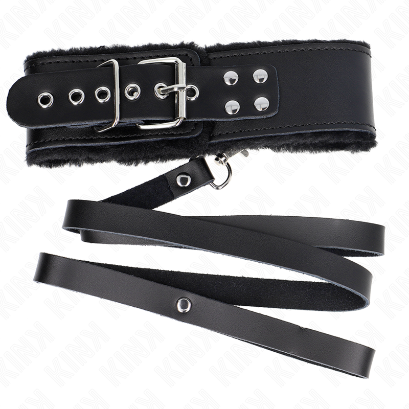 KINK - COLLAR WITH BELT 116 CM WITH ADJUSTABLE BLACK LEATHER STRAP 40-48 CM X 6 CM