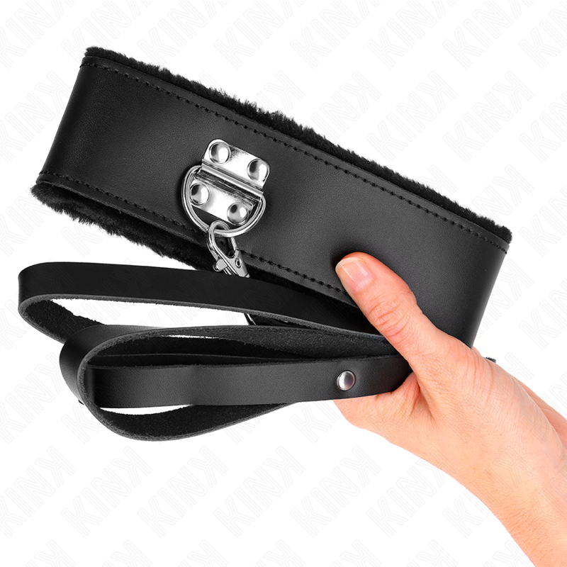 KINK - COLLAR WITH BELT 116 CM WITH ADJUSTABLE BLACK LEATHER STRAP 40-48 CM X 6 CM