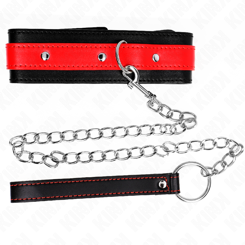 KINK - COLLAR WITH RED BRACELET 65 CM ADJUSTABLE 36-43 CM X 5 CM