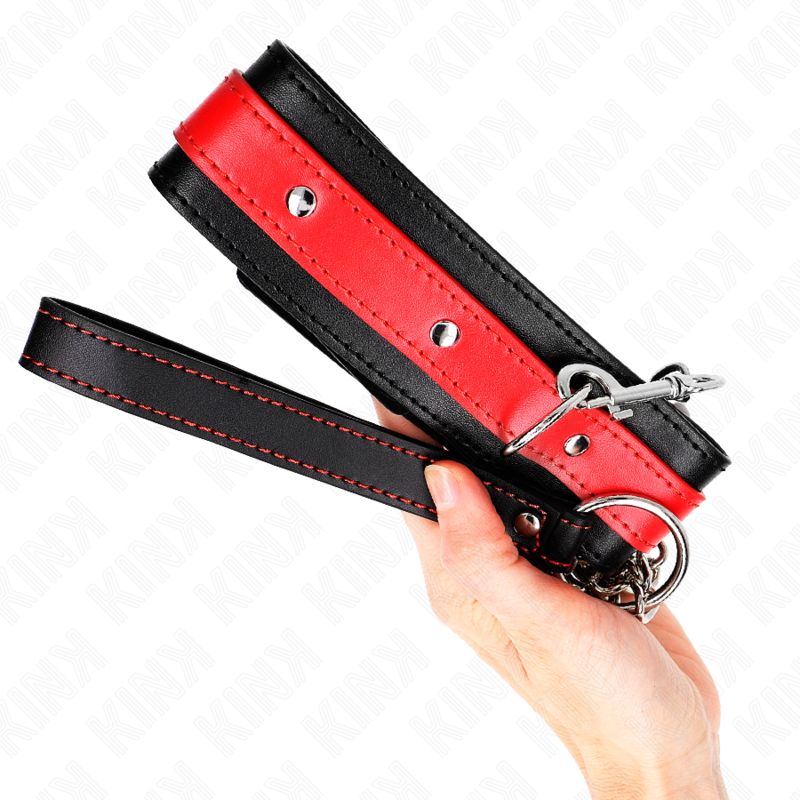 KINK - COLLAR WITH RED BRACELET 65 CM ADJUSTABLE 36-43 CM X 5 CM