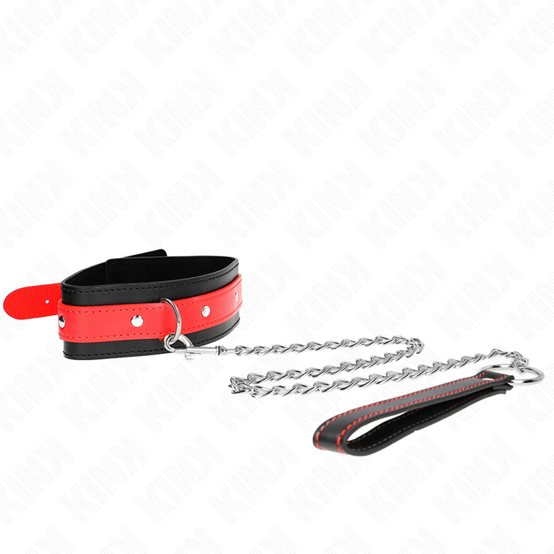 KINK - COLLAR WITH RED BRACELET 65 CM ADJUSTABLE 36-43 CM X 5 CM