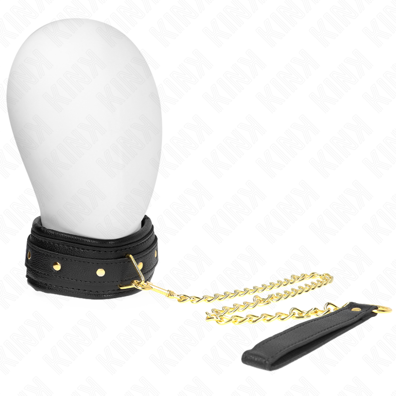 KINK - COLLAR WITH BRACELET IMITATION SPONGE LEATHER MODEL 1 ADJUSTABLE 37-54 CM X 3 CM