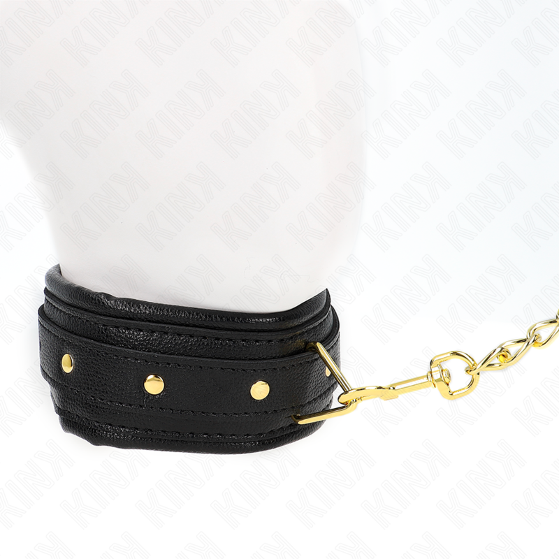 KINK - COLLAR WITH BRACELET IMITATION SPONGE LEATHER MODEL 1 ADJUSTABLE 37-54 CM X 3 CM