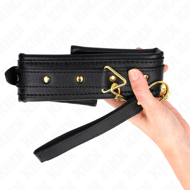 KINK - COLLAR WITH BRACELET IMITATION SPONGE LEATHER MODEL 1 ADJUSTABLE 37-54 CM X 3 CM