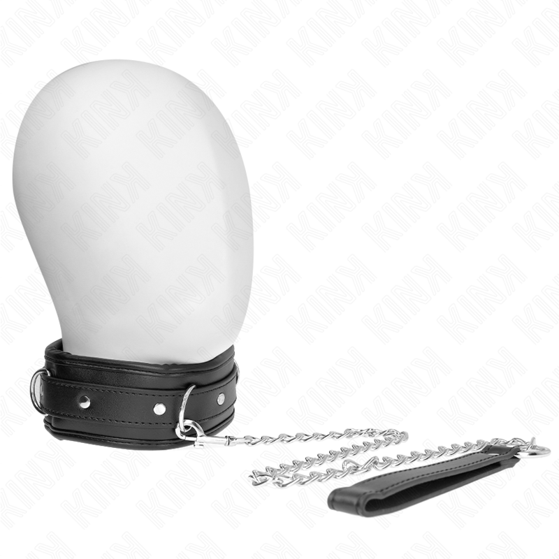 KINK - COLLAR WITH BRACELET IMITATION SPONGE LEATHER MODEL 3 ADJUSTABLE 37-54 CM X 3 CM
