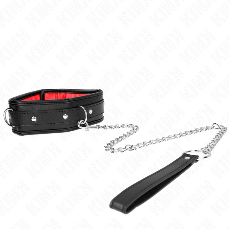 KINK - COLLAR WITH BRACELET IMITATION SPONGE LEATHER MODEL 3 ADJUSTABLE 37-54 CM X 3 CM