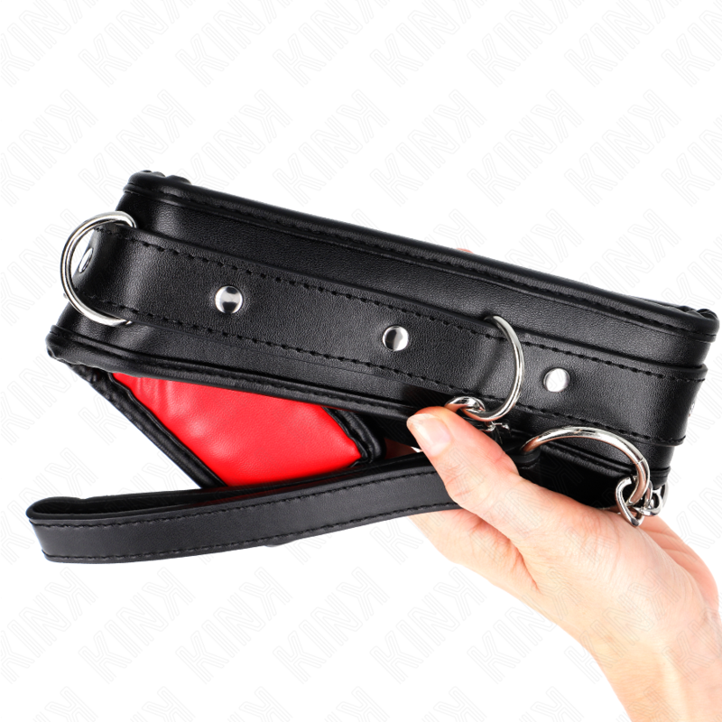 KINK - COLLAR WITH BRACELET IMITATION SPONGE LEATHER MODEL 3 ADJUSTABLE 37-54 CM X 3 CM
