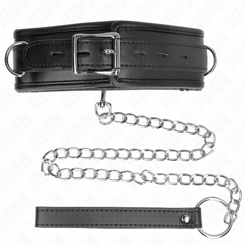 KINK - COLLAR WITH BRACELET IMITATION SPONGE LEATHER MODEL 3 ADJUSTABLE 37-54 CM X 3 CM