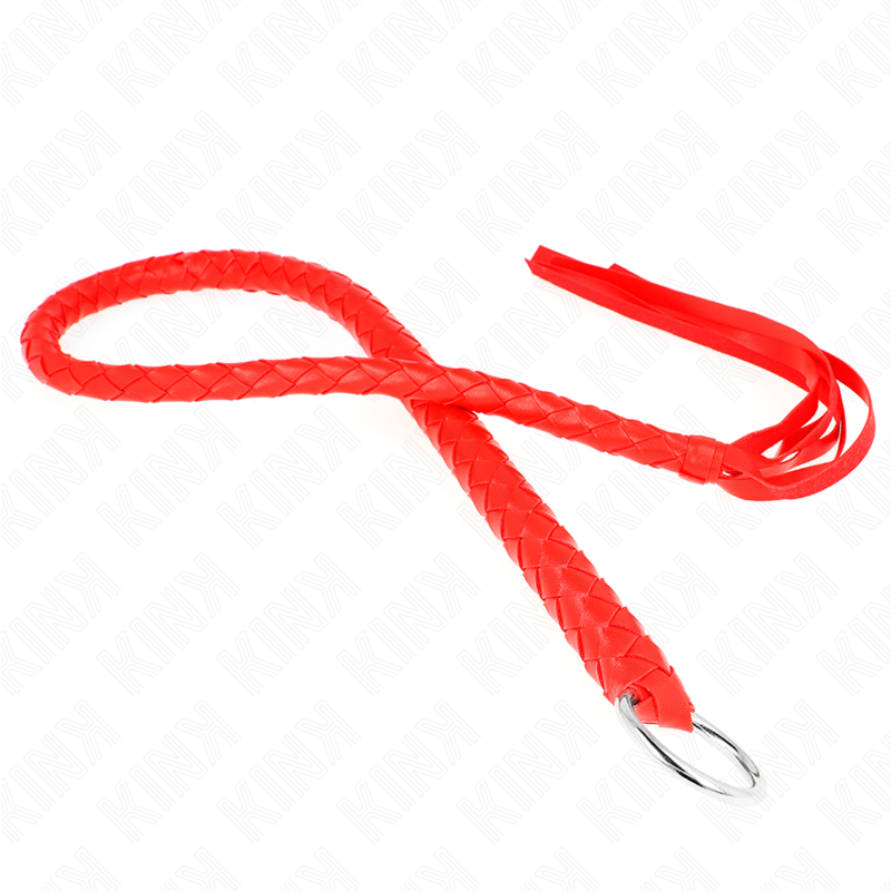 KINK - SNAKE WHIP WITH RED RING 65 CM