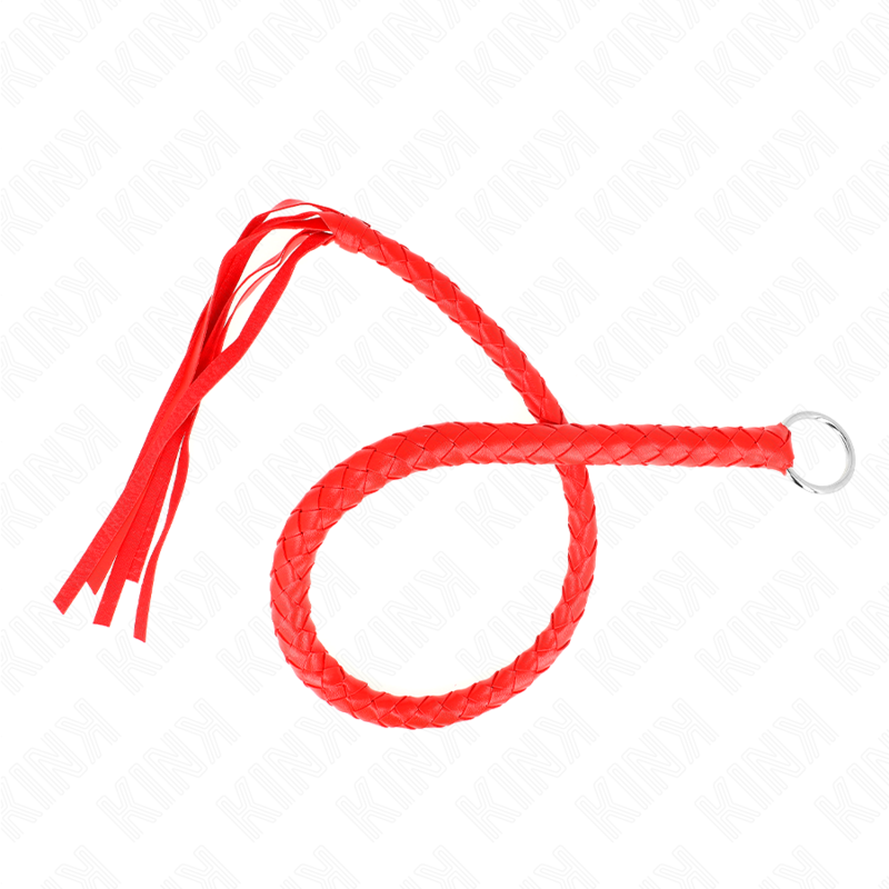 KINK - SNAKE WHIP WITH RED RING 65 CM