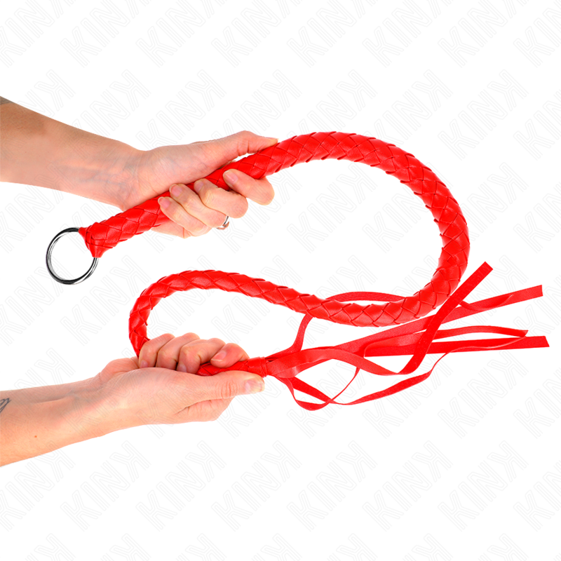 KINK - SNAKE WHIP WITH RED RING 65 CM