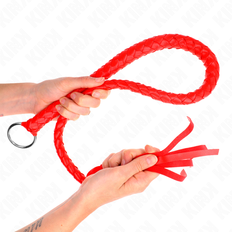 KINK - SNAKE WHIP WITH RED RING 65 CM