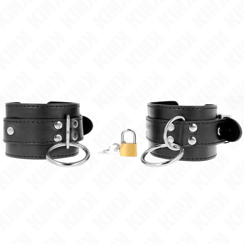 KINK - BLACK O-RING LOCKING WRIST CUSHIONS ADJUSTABLE 20-28CM X 5.5CM