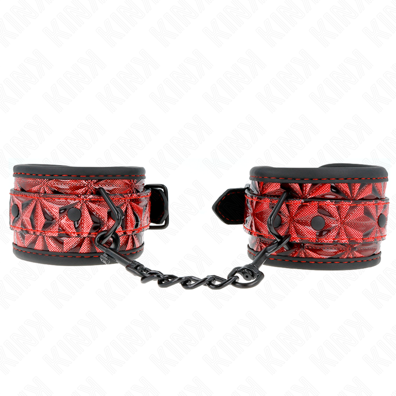 KINK - DARK RED DIAMOND PATTERN WRIST REST ADJUSTABLE 17-26 CM X 5.5 CM