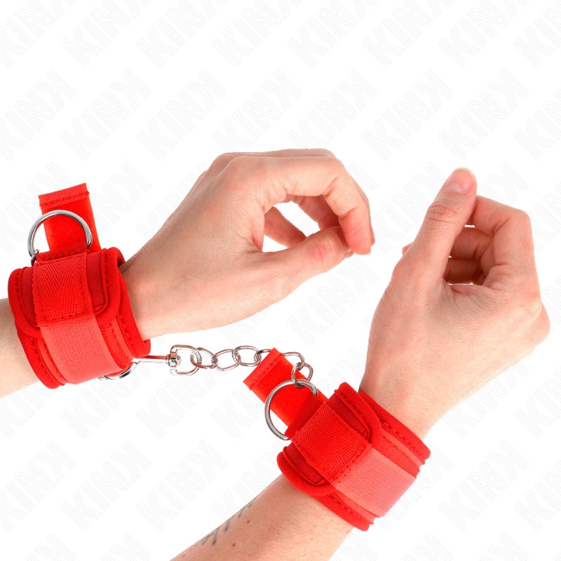 KINK - RED NEOPRENE WRIST GUARDS 42 X 5 CM