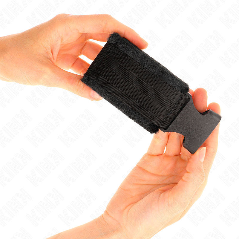 KINK - RED-BLACK NYLON HOOK & LOOP WRIST CUFFS MODEL 1 ADJUSTABLE 25-35 CM X 6 CM