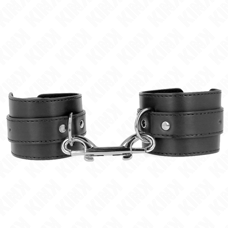 KINK - WRIST BANDS - SINGLE ROW RIVET & LARGE ADJUSTABLE BLACK BUCKLE 17-28 CM X 5 CM