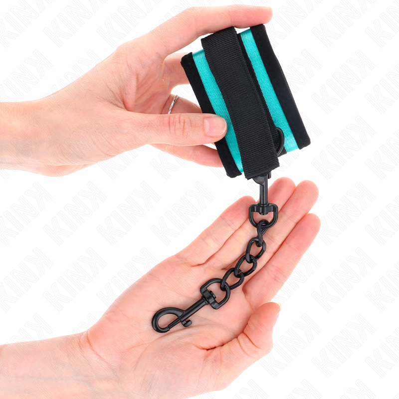 KINK - HOOK & LOOP NYLON WRIST BUTT CUTS BLACK-BLUE ADJUSTABLE 18-32 CM X 5 CM