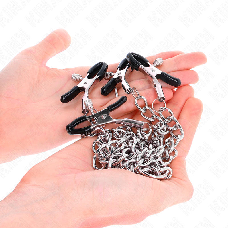 KINK - 4 METON CLAMPS CHAIN 32 CM WITH SMALL CHAINS 14 CM