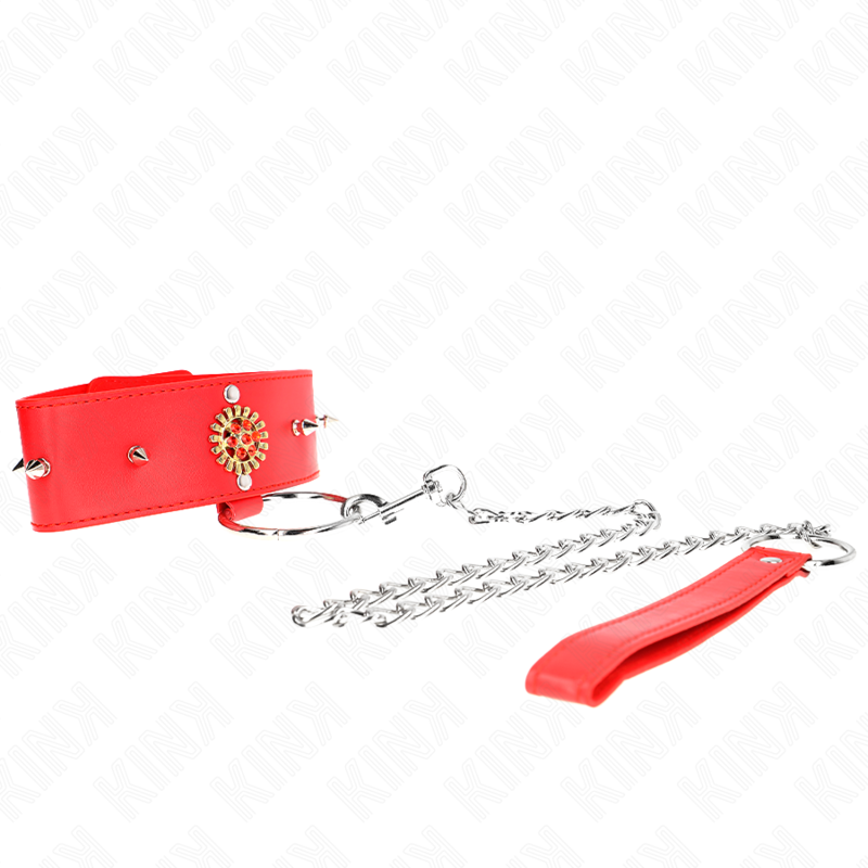 KINK - RED DIAMOND NECKLACE WITH BELT 65 CM ADJUSTABLE 35-51 CM X 7 CM