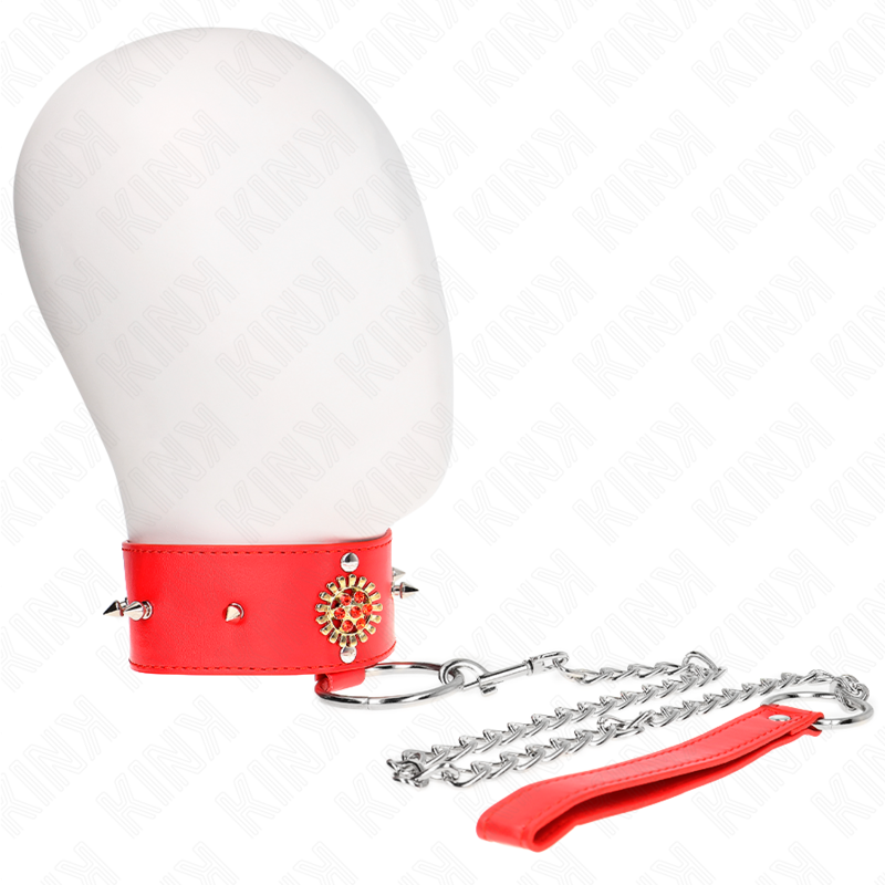 KINK - RED DIAMOND NECKLACE WITH BELT 65 CM ADJUSTABLE 35-51 CM X 7 CM