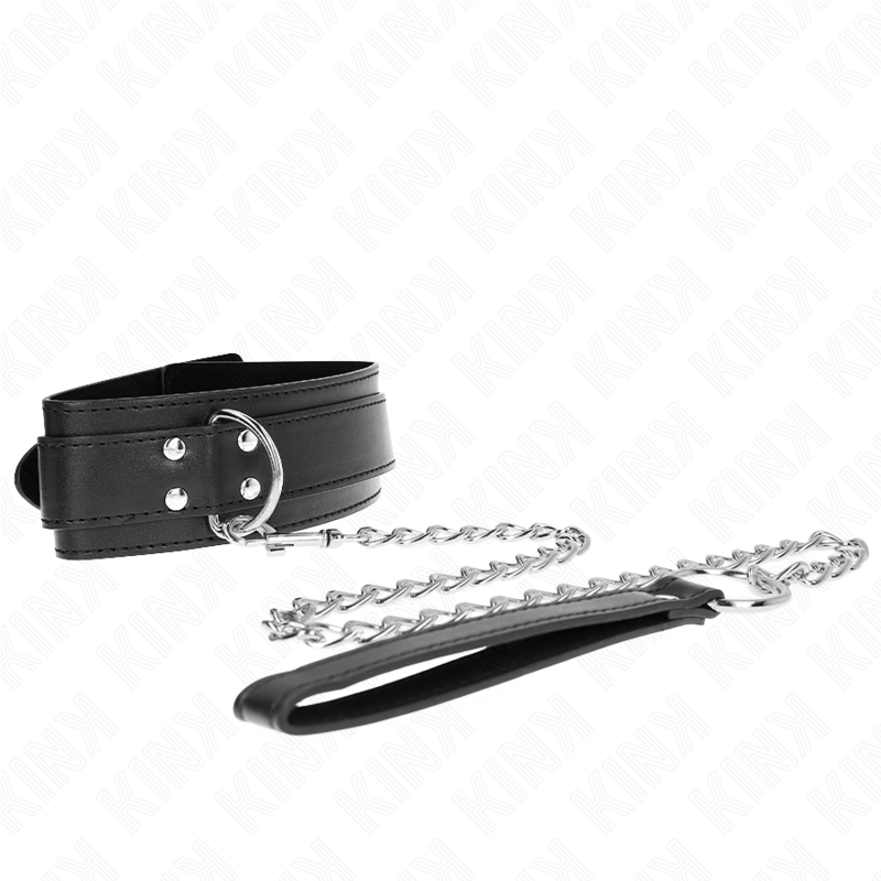 KINK - COLLAR WITH BRACELET 65 CM ADJUSTABLE SILVER BUCKLES 33-46 CM X 5.5 CM