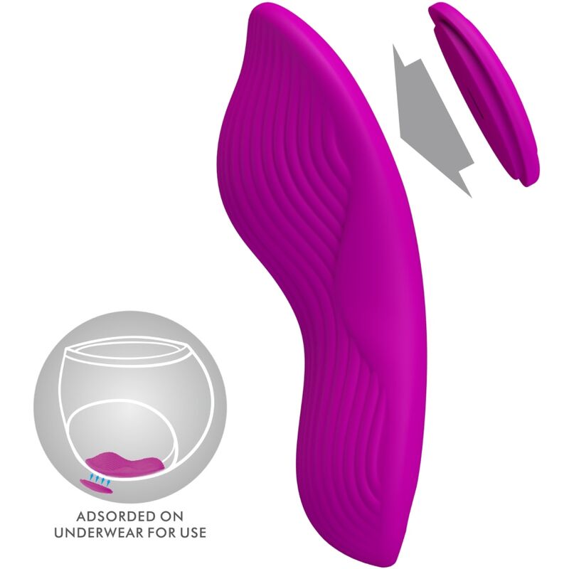 PRETTY LOVE - ROMARIO REMOTE CONTROL LAY-ON CLITORIS STIMULATOR PINK