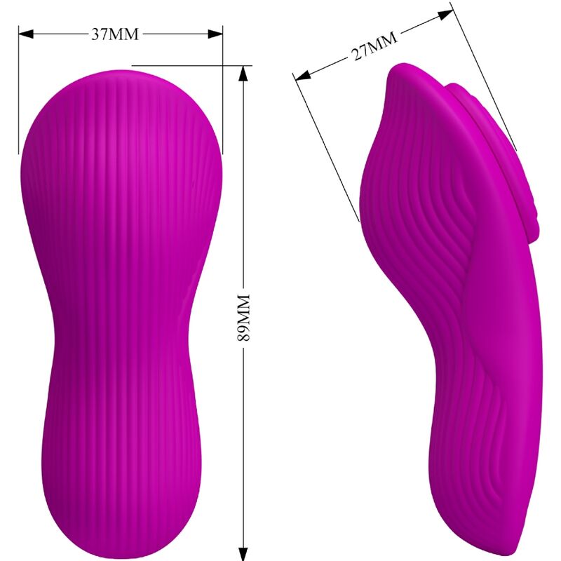 PRETTY LOVE - ROMARIO REMOTE CONTROL LAY-ON CLITORIS STIMULATOR PINK