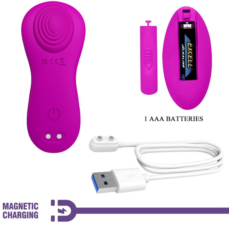 PRETTY LOVE - ROMARIO REMOTE CONTROL LAY-ON CLITORIS STIMULATOR PINK