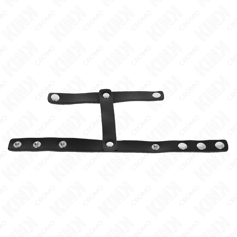 KINK - ADJUSTABLE LEATHER COCK RING AND BALL DIVIDER STRAP