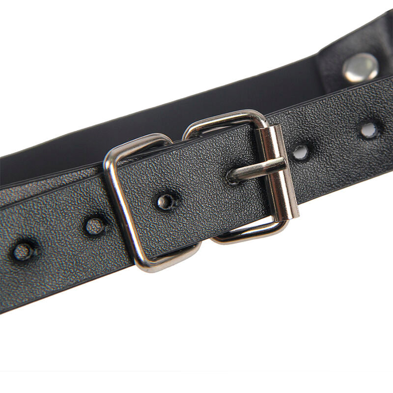 SUBBLIME - 953720 BLACK BONDAGE LEATHER NIPPLE CLAMPS ONE SIZE