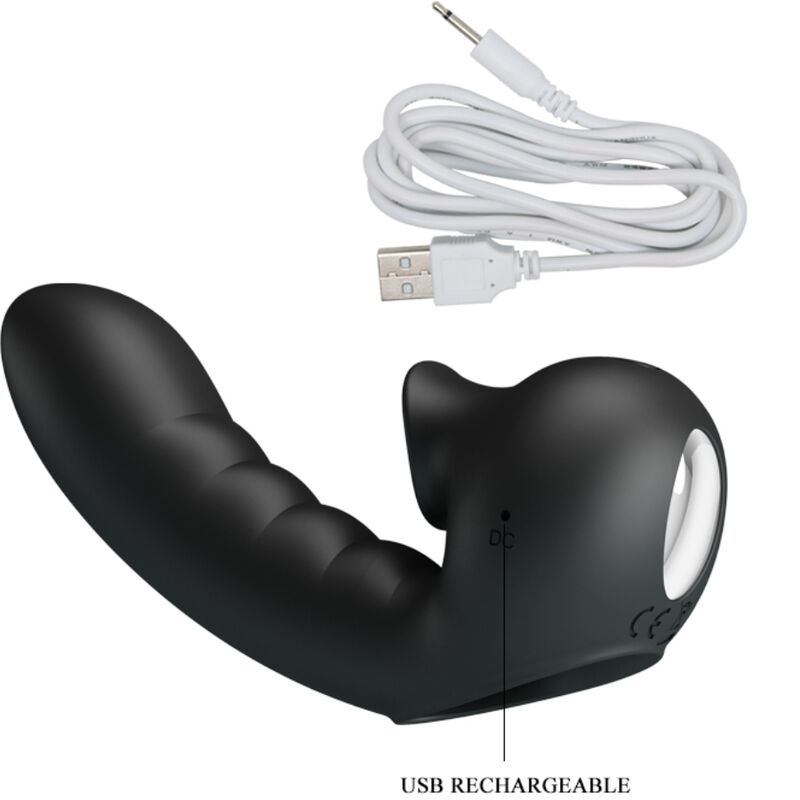 PRETTY LOVE - HOBGOBLIN VIBRATING FINGER BOX 12 VIBRATIONS + BLACK CLITORIS STIMULATOR