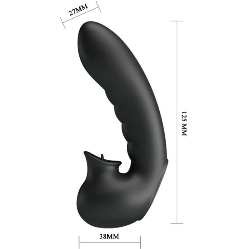 PRETTY LOVE - HOBGOBLIN VIBRATING FINGER BOX 12 VIBRATIONS + BLACK CLITORIS STIMULATOR