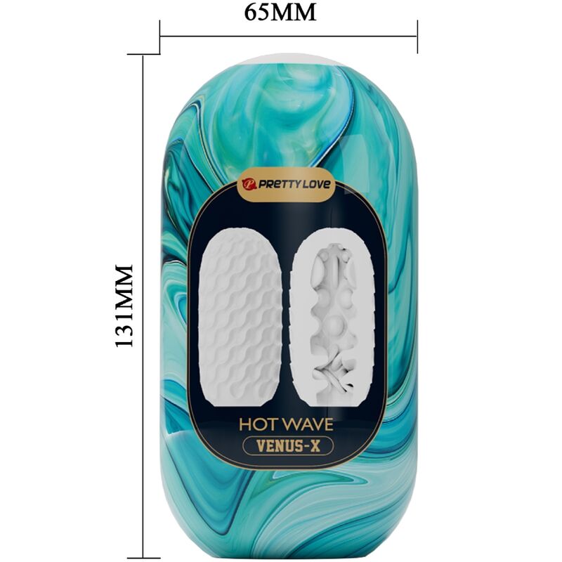 PRETTY LOVE - WHITE HOT WAVE SILICONE MALE MASTURBATOR