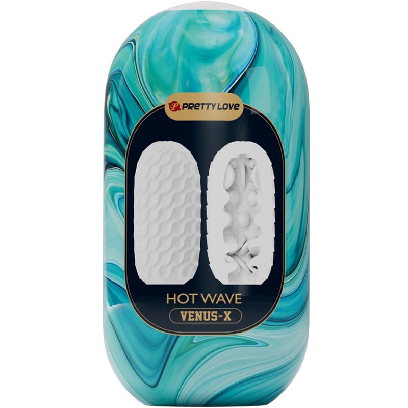 PRETTY LOVE - WHITE HOT WAVE SILICONE MALE MASTURBATOR