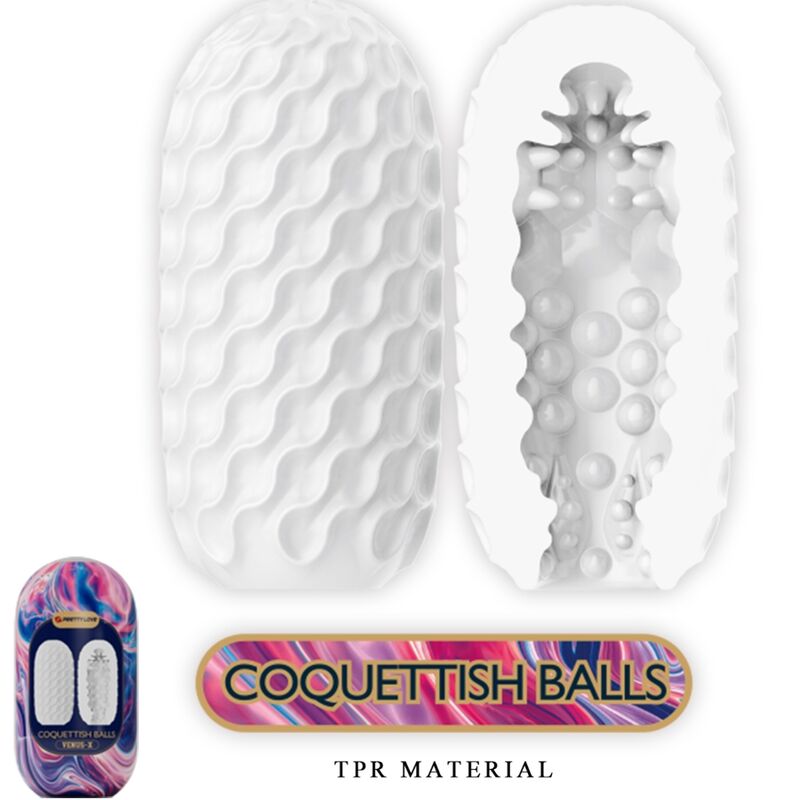 PRETTY LOVE - VENUS X 15 WHITE SILICONE MALE MASTURBATORS