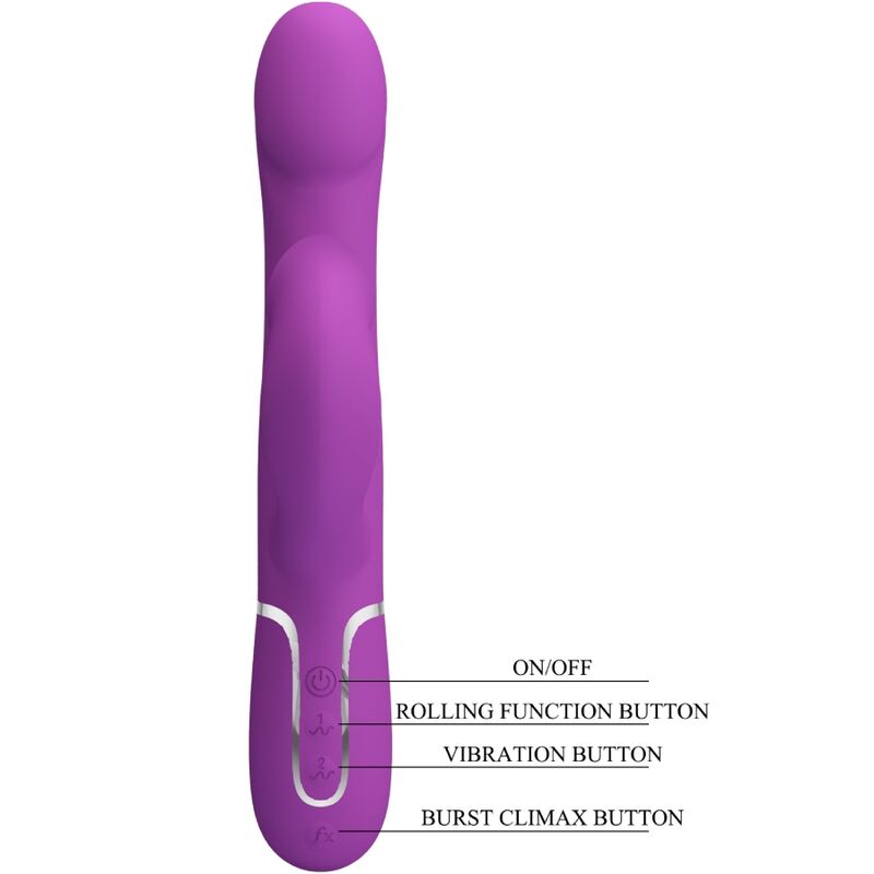 PRETTY LOVE - 4-IN-1 MULTIFUNCTION VIBRATOR AND STIMULATOR PURPLE
