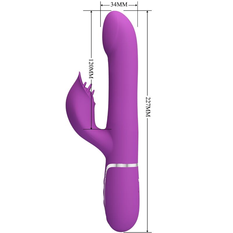 PRETTY LOVE - 4-IN-1 MULTIFUNCTION VIBRATOR AND STIMULATOR PURPLE