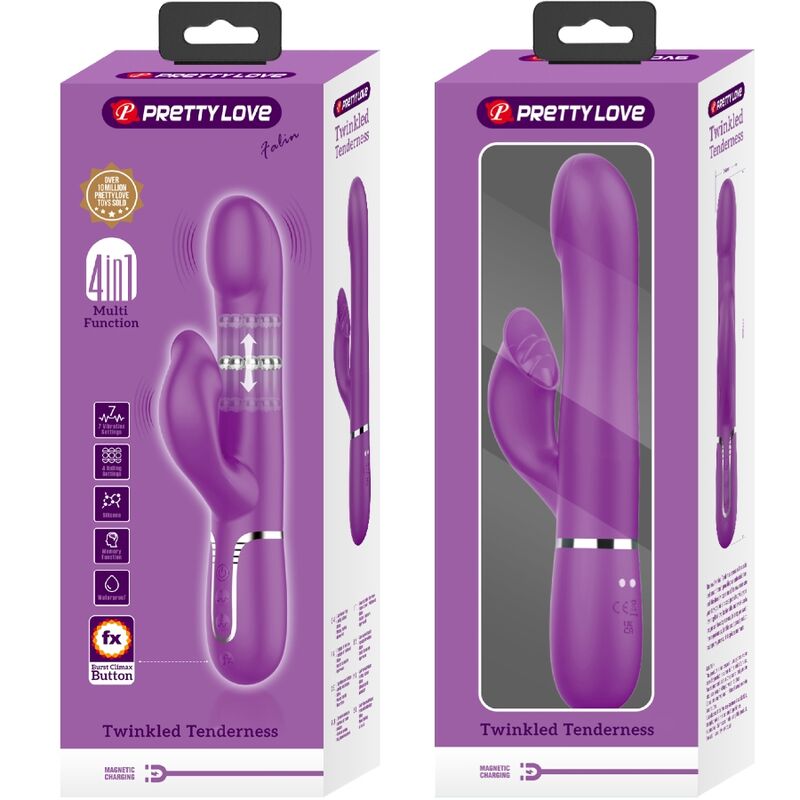 PRETTY LOVE - 4-IN-1 MULTIFUNCTION VIBRATOR AND STIMULATOR PURPLE