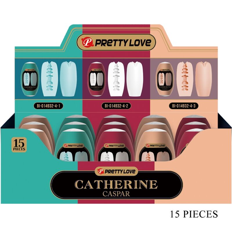 PRETTY LOVE - CASPAR PACK 15 DIFFERENT MEN'S MASCRUBATORS