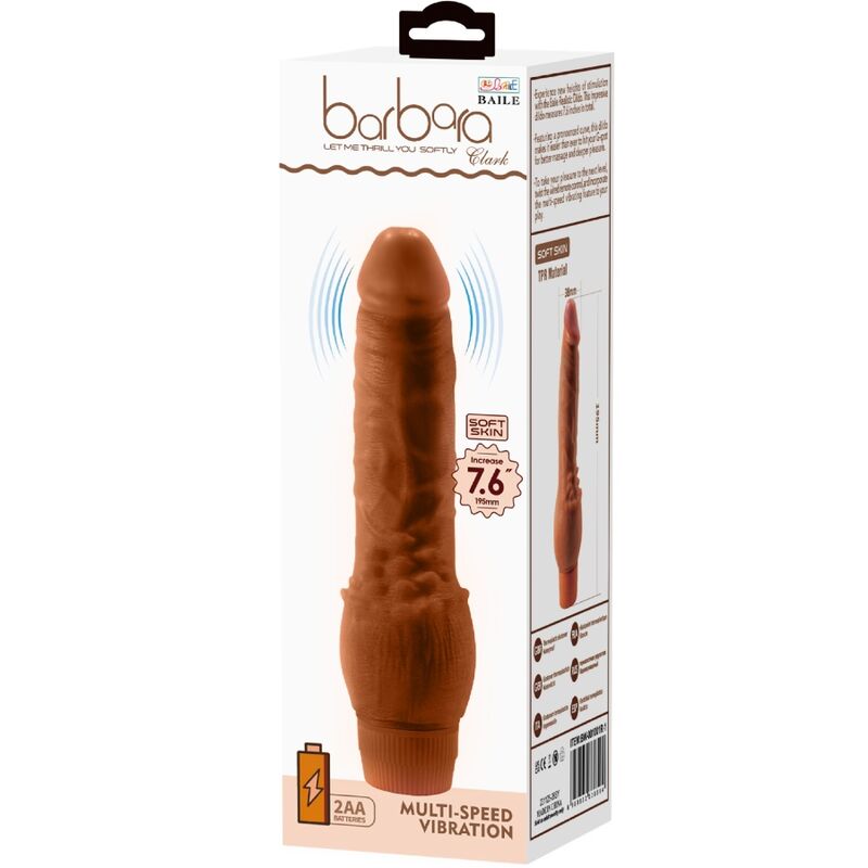 BAILE - BARBARA REALISTIC VIBRATOR 19.5 CM MULATRO
