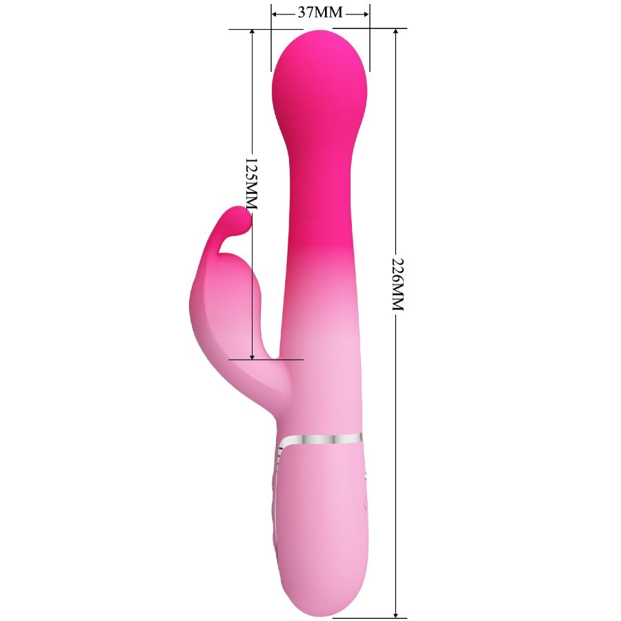 PRETTY LOVE - DEJON 3-IN-1 MULTIFUNCTION RABBIT VIBRATOR PINK