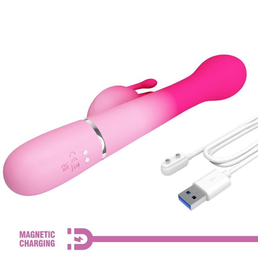 PRETTY LOVE - DEJON 3-IN-1 MULTIFUNCTION RABBIT VIBRATOR PINK