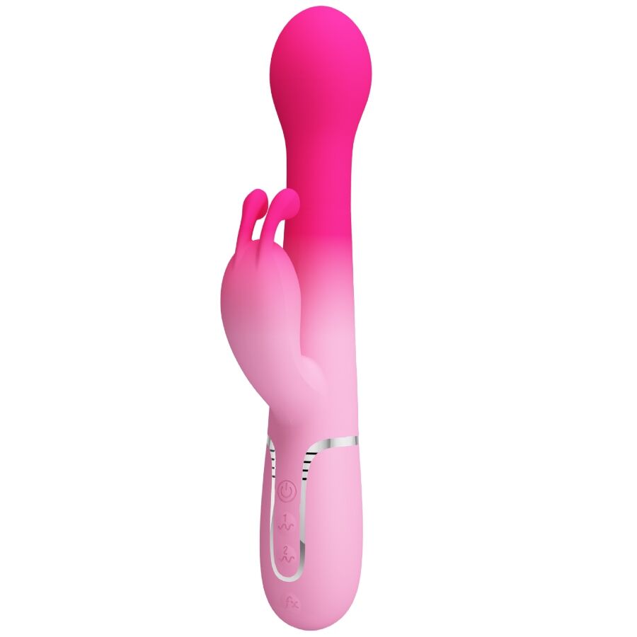PRETTY LOVE - DEJON 3-IN-1 MULTIFUNCTION RABBIT VIBRATOR PINK