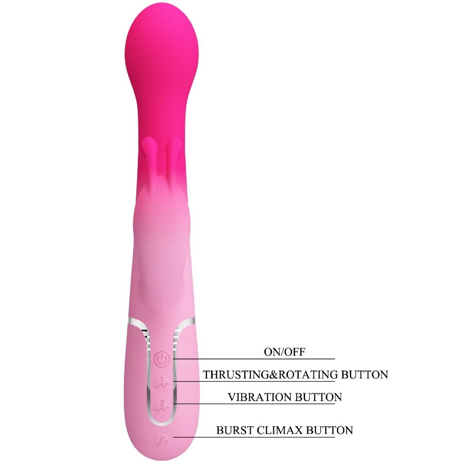 PRETTY LOVE - DEJON 3-IN-1 MULTIFUNCTION RABBIT VIBRATOR PINK
