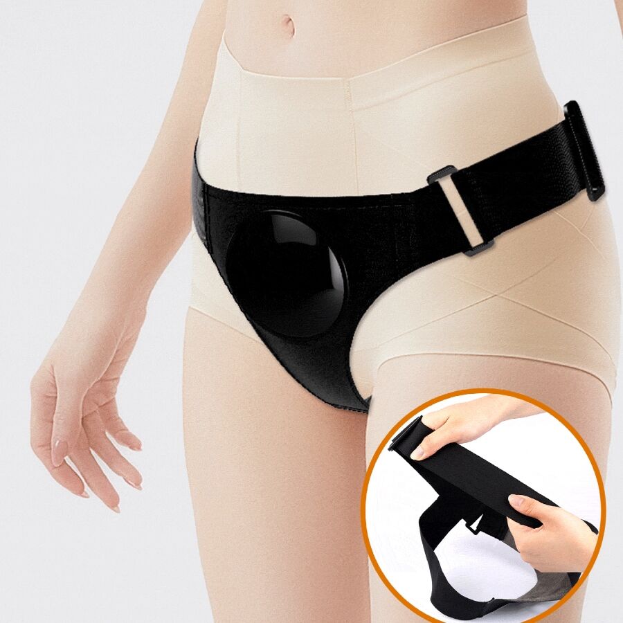 PRETTY LOVE - KYTON UNIVERSAL HARNESS PANTIES WITH SQUIRTING DILDO 19 CM MULATO
